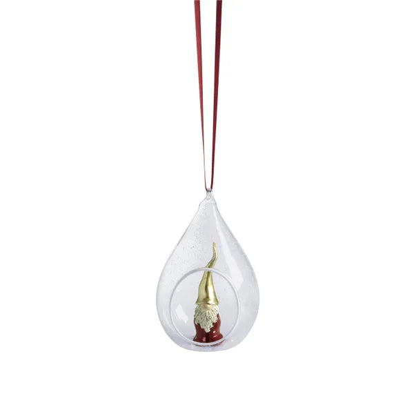 Kerstbal "Santa Fritte", rood