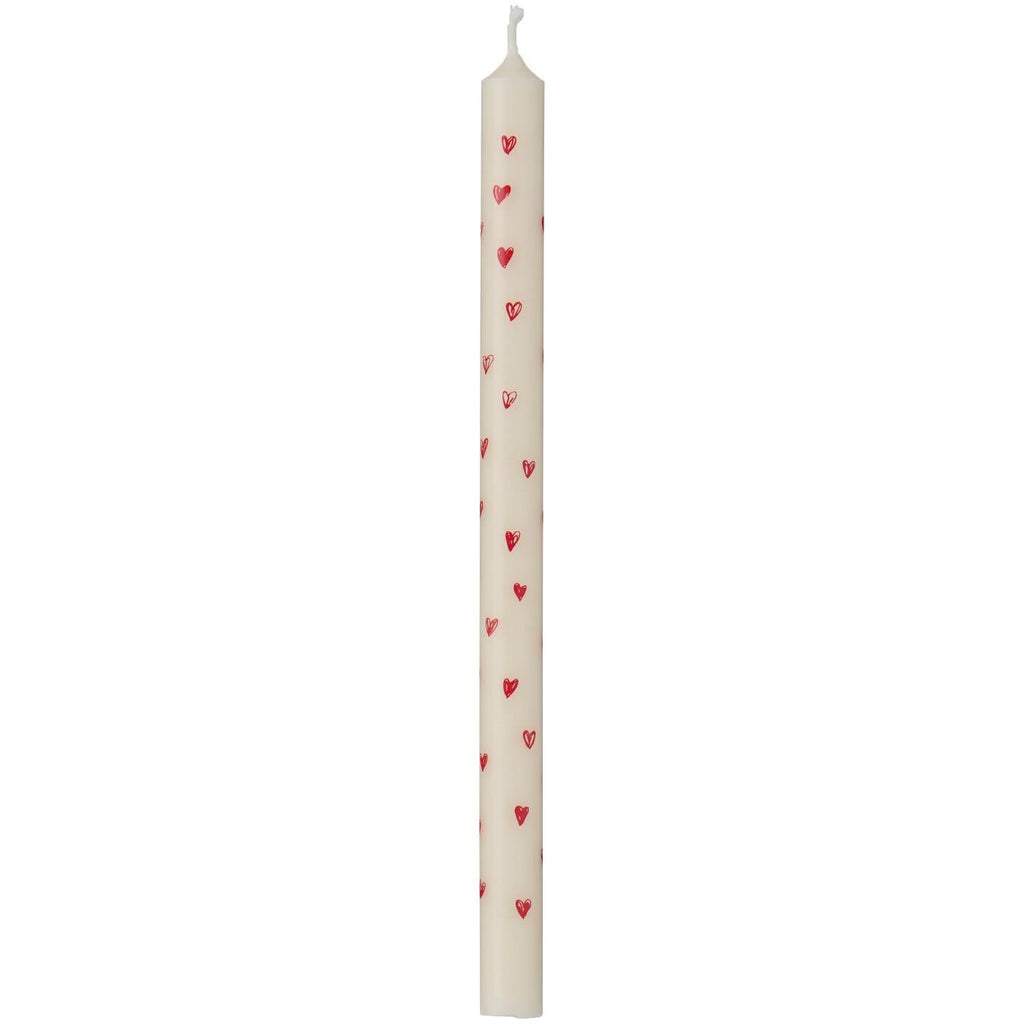 Kaars met rode harten