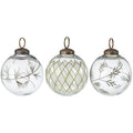 Kerstballen assorti doorzichtig 3 stuks