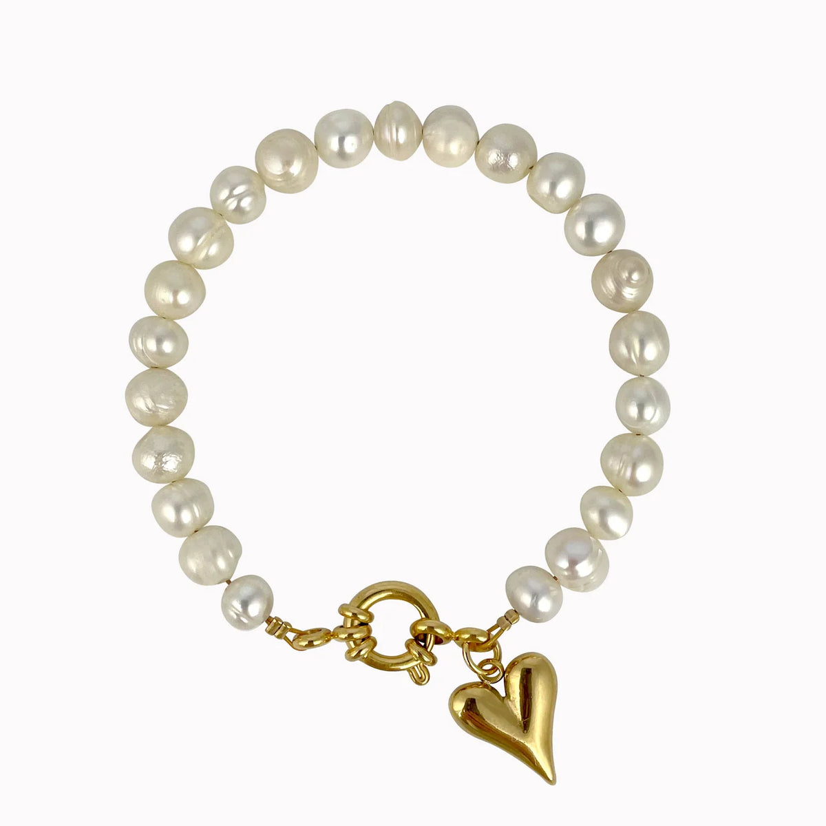 Parel armband met hartje