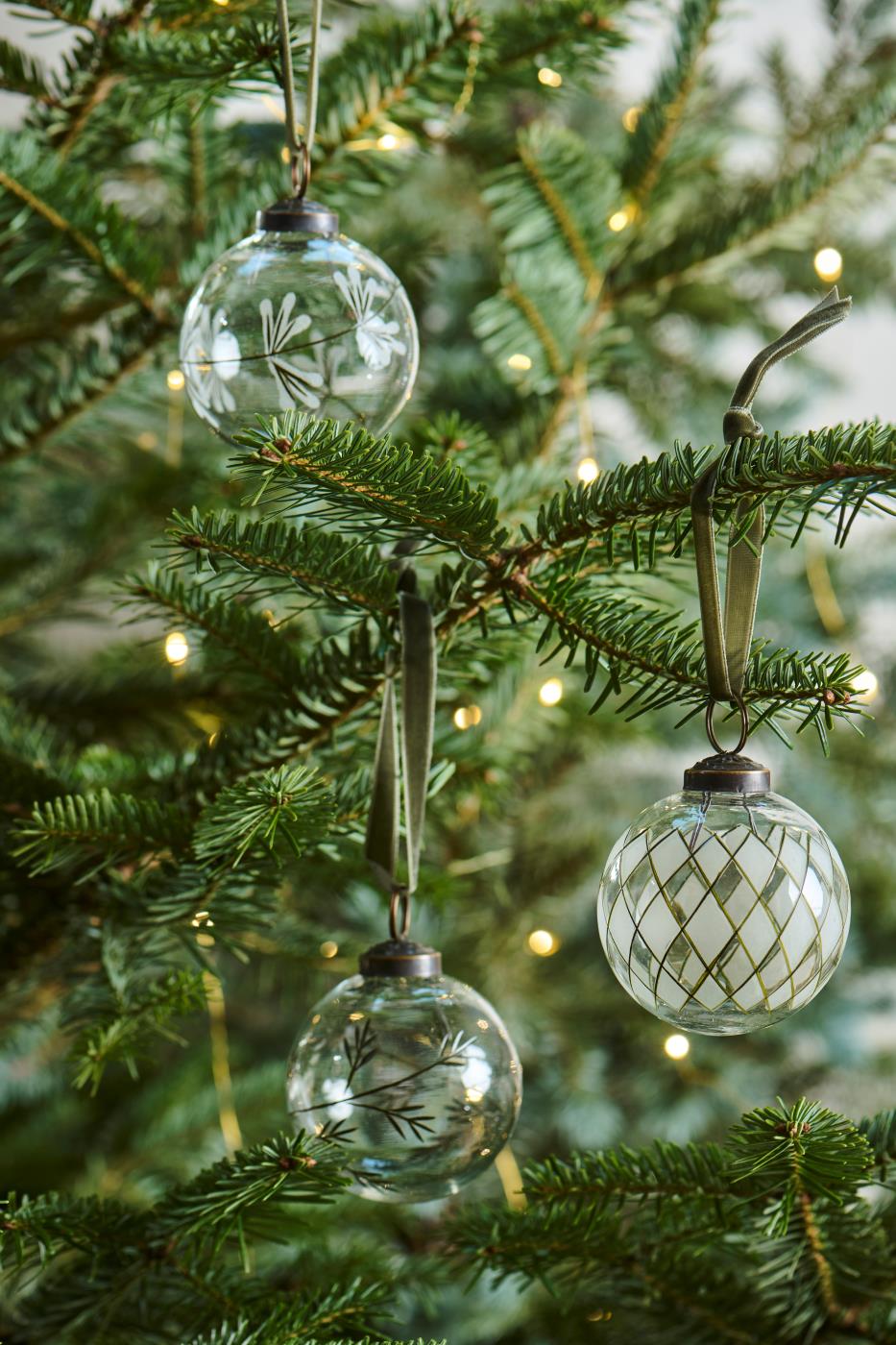 Kerstballen assorti doorzichtig 3 stuks