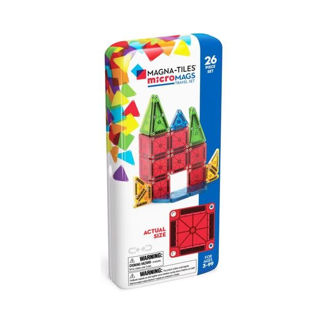 Magna-Tiles microMAGS 26-Piece Travel Magnetic Construction Set